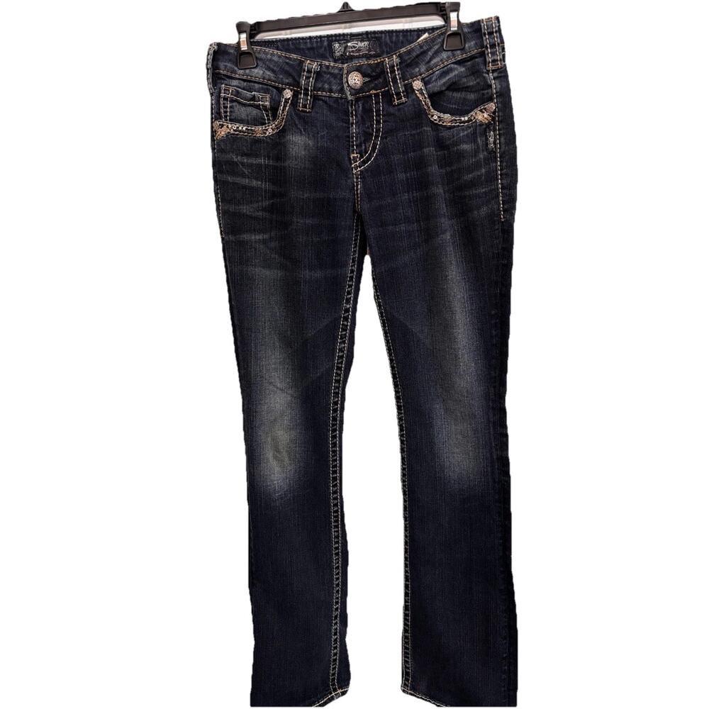 Silver Women’s Jeans AIKO MID slim BOOT FLUID DENIM Size 28/33 Cowgirl Western